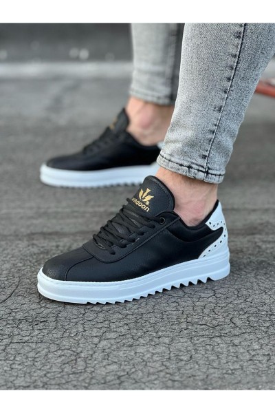 Wagoon WG021 Siyah Beyaz Erkek Casual Ayakkabı Wagoon WG021 Siyah Beyaz Erkek Casual Ayakkabı