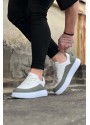 Wagoon WG162 Beyaz Gri Ortopedik Taban Erkek Casual Ayakkabı