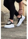 Wagoon WG162 Beyaz Siyah Ortopedik Taban Erkek Casual Ayakkabı